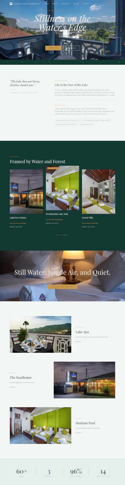 Beach Resort website design by PLH Studio